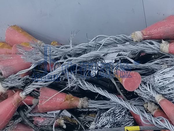 鋼絲繩破斷拉力檢測后的樣品